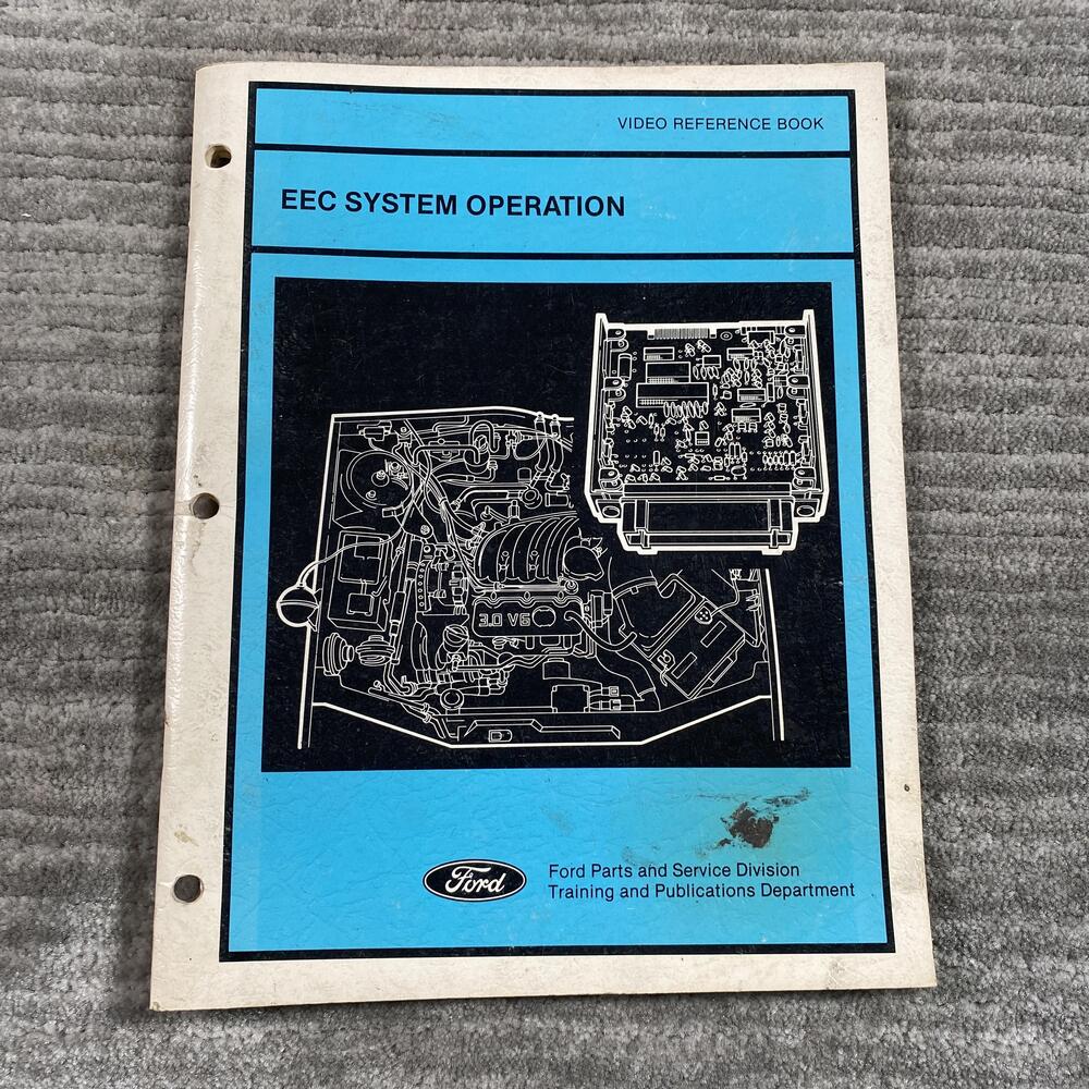 Vintage 1986 Ford EEC System Operation Video Reference Book PB Blue Cover